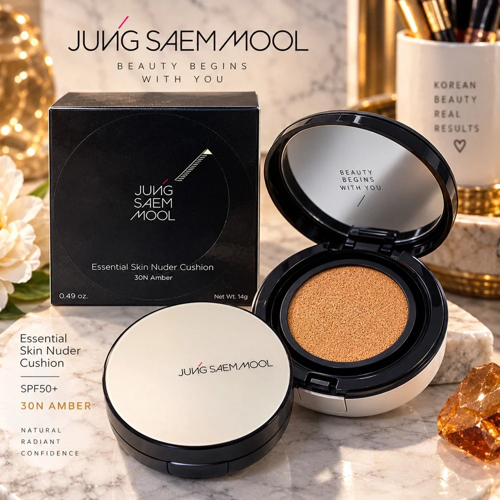 New JUNGSAEMMOOL Essential Skin Nuder Cushion SPF50+ 30N Amber 14g